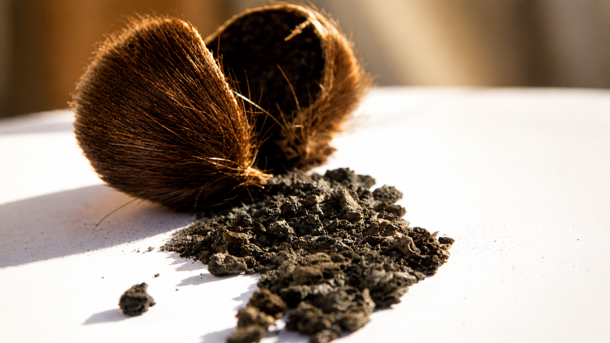 A natural musk pod beside dried musk grains in warm sunlight, illustrating the raw material behind musk in perfumery.