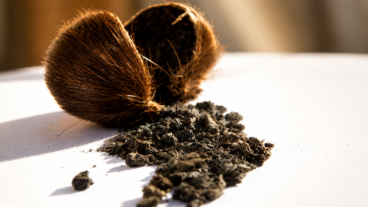 A natural musk pod beside dried musk grains in warm sunlight, illustrating the raw material behind musk in perfumery.
