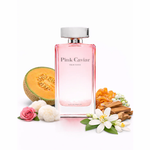 SYREN Pink Caviar Pour Femme Eau de Parfum women's perfume lifestyle with melon rose jasmine sandalwood amber notes