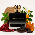 Syren Black Caviar cologne with mint cedar tonka amber neroli scent notes - bold men's Eau de Parfum